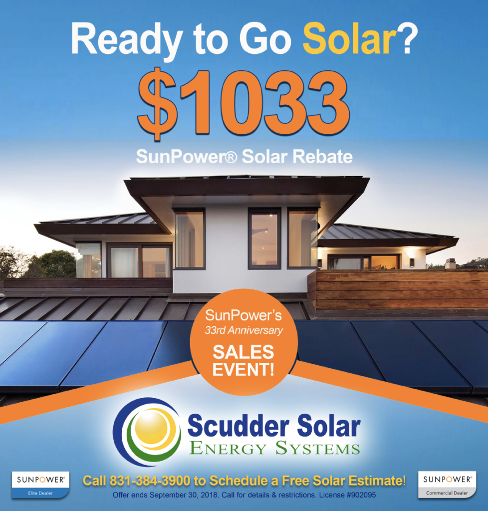  1033 SunPower Rebate Scudder Solar Energy Systems Blog